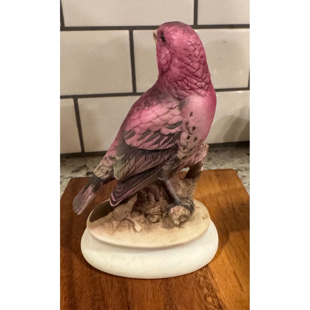 Lefton China House Finch Figurine Hand Painted Porcelain Pink Bird KW4206 - Picture 4 of 8